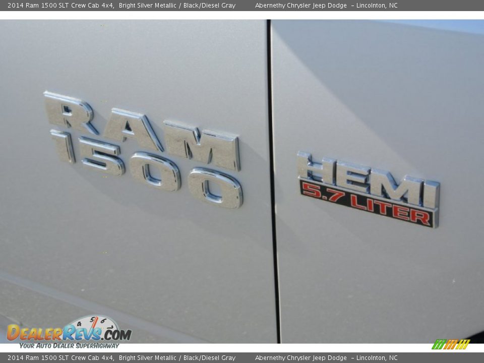 2014 Ram 1500 SLT Crew Cab 4x4 Bright Silver Metallic / Black/Diesel Gray Photo #19