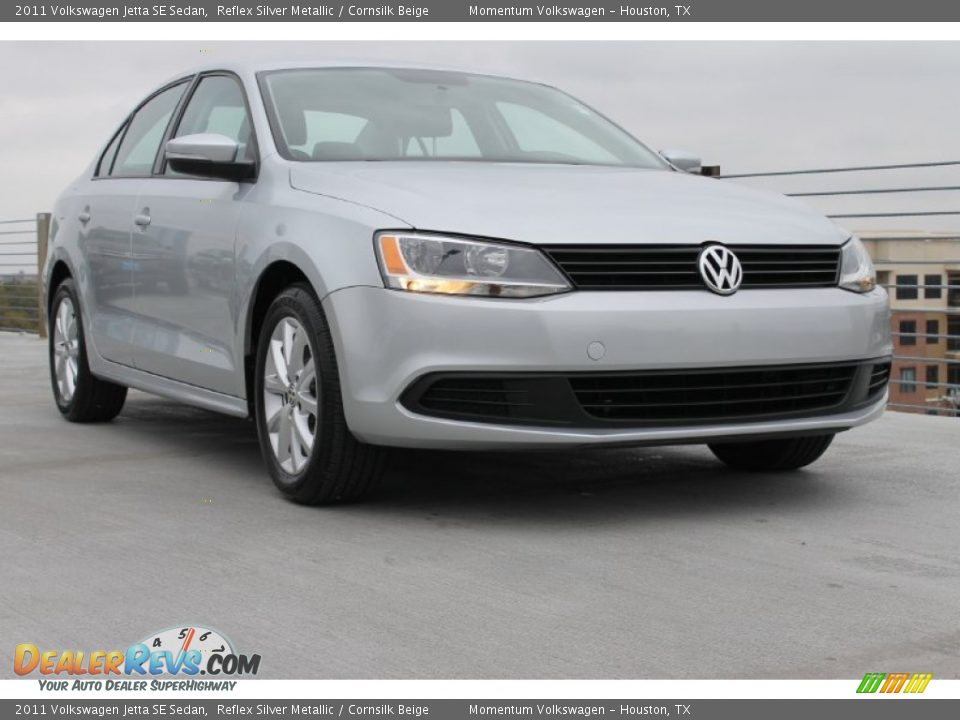 2011 Volkswagen Jetta SE Sedan Reflex Silver Metallic / Cornsilk Beige Photo #1