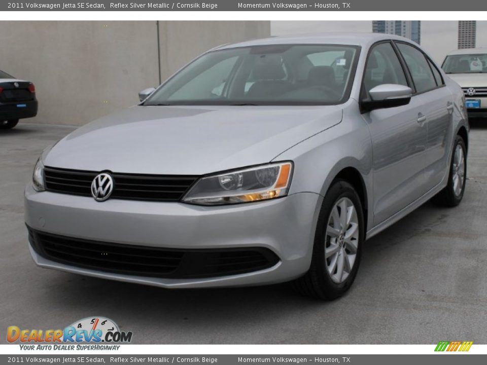 2011 Volkswagen Jetta SE Sedan Reflex Silver Metallic / Cornsilk Beige Photo #3