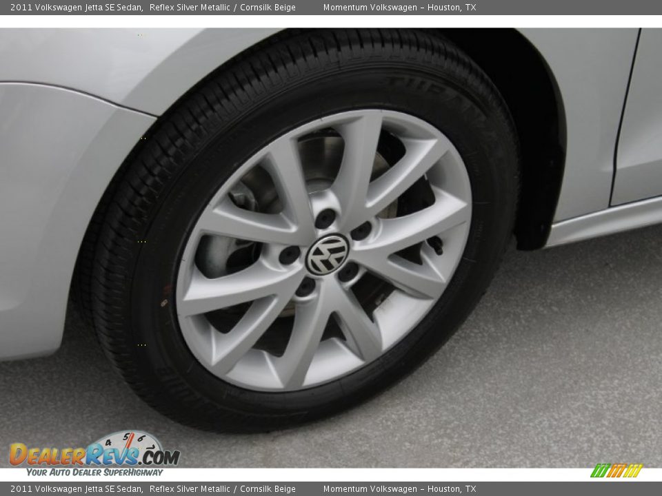 2011 Volkswagen Jetta SE Sedan Reflex Silver Metallic / Cornsilk Beige Photo #4