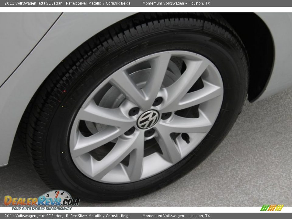 2011 Volkswagen Jetta SE Sedan Reflex Silver Metallic / Cornsilk Beige Photo #6