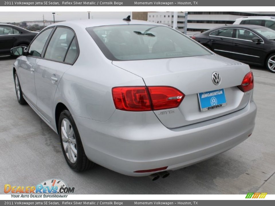 2011 Volkswagen Jetta SE Sedan Reflex Silver Metallic / Cornsilk Beige Photo #7