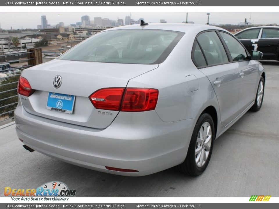2011 Volkswagen Jetta SE Sedan Reflex Silver Metallic / Cornsilk Beige Photo #9