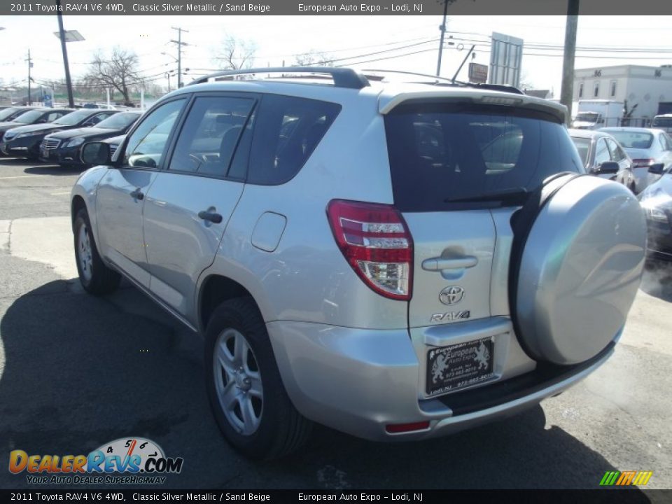 2011 Toyota RAV4 V6 4WD Classic Silver Metallic / Sand Beige Photo #4