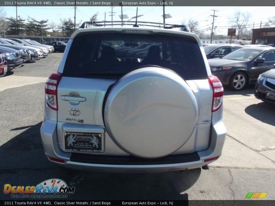 2011 Toyota RAV4 V6 4WD Classic Silver Metallic / Sand Beige Photo #5