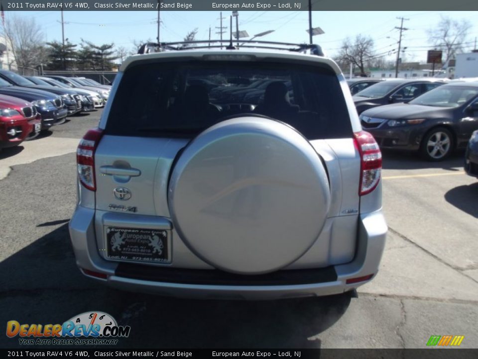 2011 Toyota RAV4 V6 4WD Classic Silver Metallic / Sand Beige Photo #8