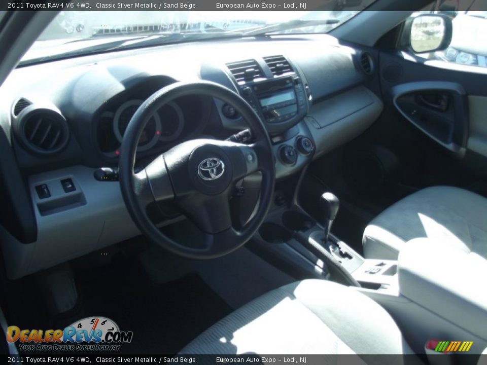 2011 Toyota RAV4 V6 4WD Classic Silver Metallic / Sand Beige Photo #9