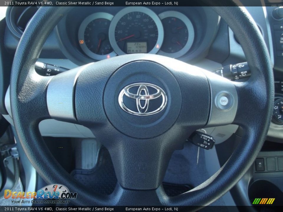 2011 Toyota RAV4 V6 4WD Classic Silver Metallic / Sand Beige Photo #24