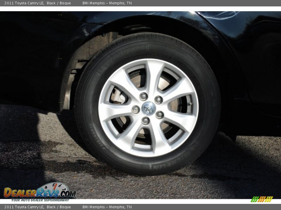 2011 Toyota Camry LE Black / Bisque Photo #17