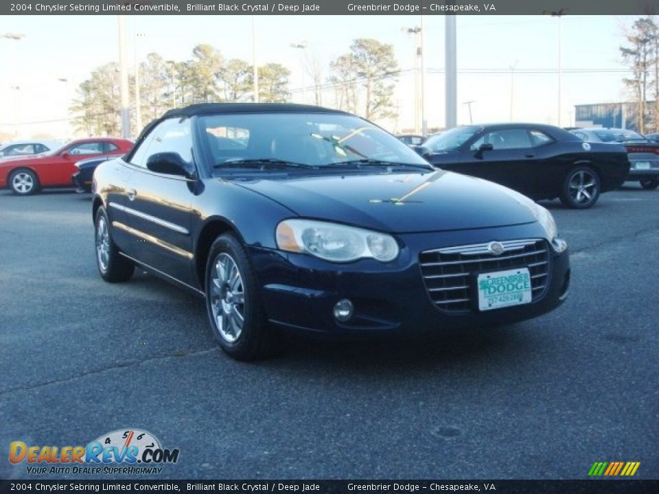 2004 Chrysler Sebring Limited Convertible Brilliant Black Crystal / Deep Jade Photo #18