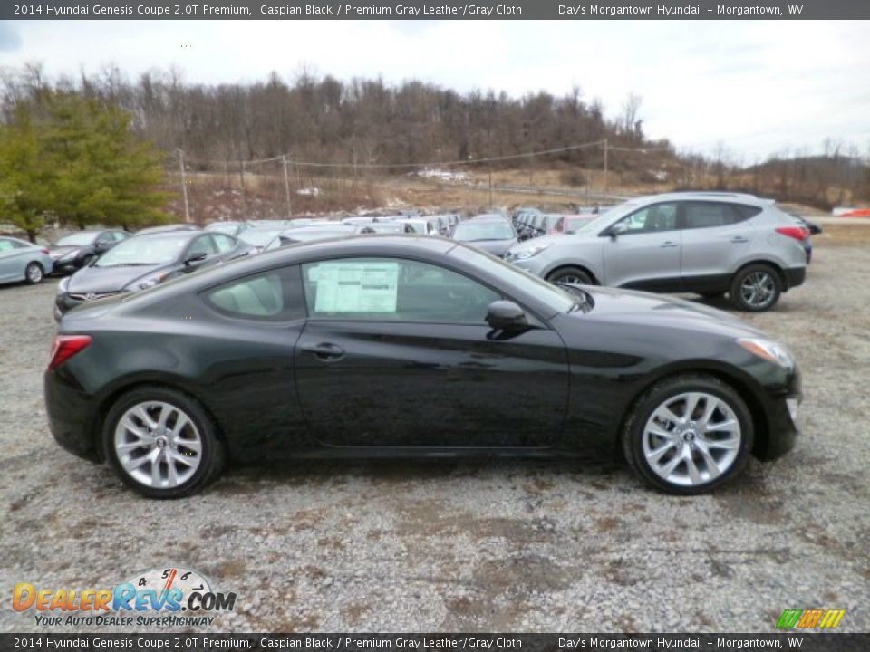 2014 Hyundai Genesis Coupe 2.0T Premium Caspian Black / Premium Gray Leather/Gray Cloth Photo #8