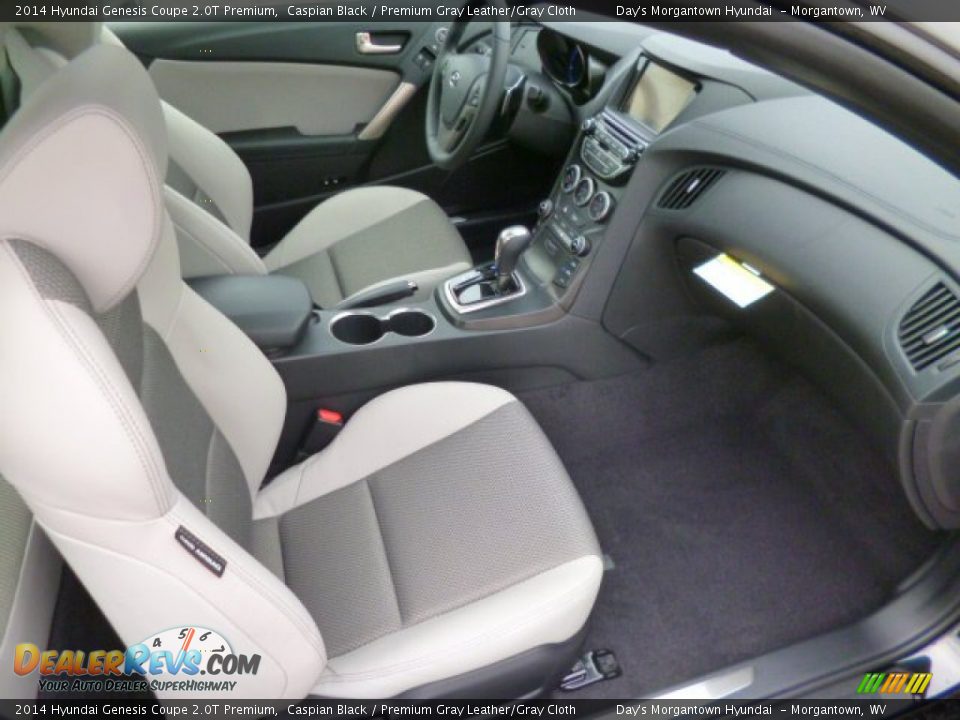 2014 Hyundai Genesis Coupe 2.0T Premium Caspian Black / Premium Gray Leather/Gray Cloth Photo #10