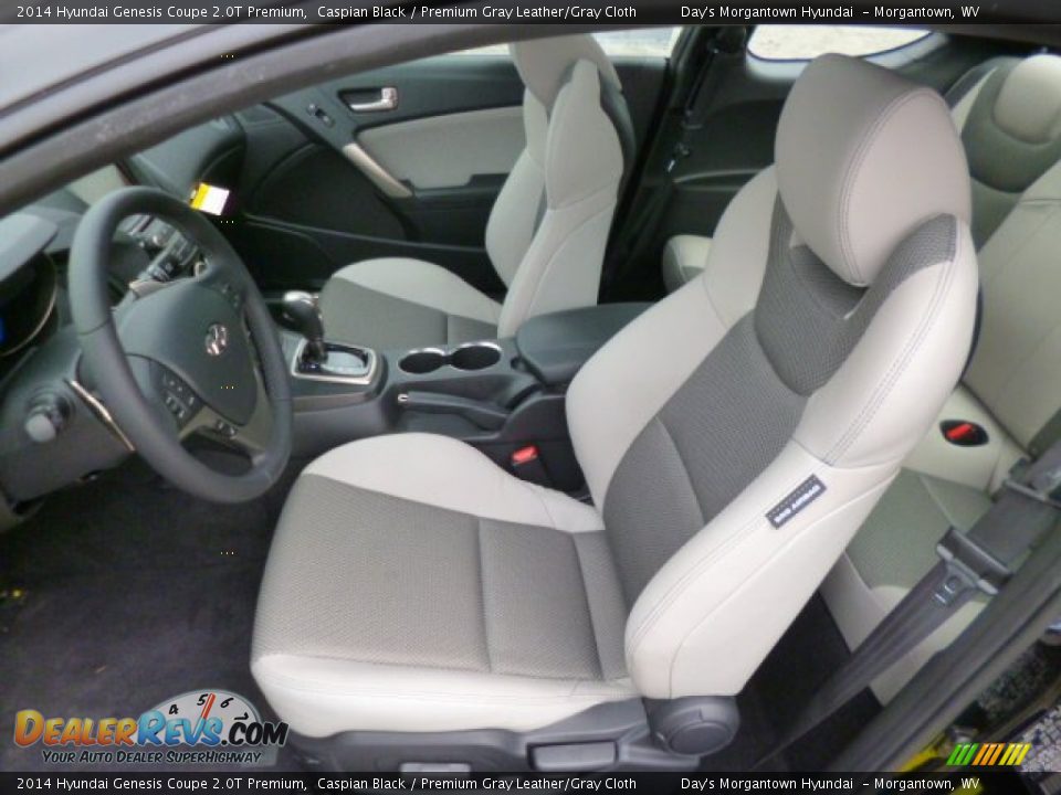 2014 Hyundai Genesis Coupe 2.0T Premium Caspian Black / Premium Gray Leather/Gray Cloth Photo #15