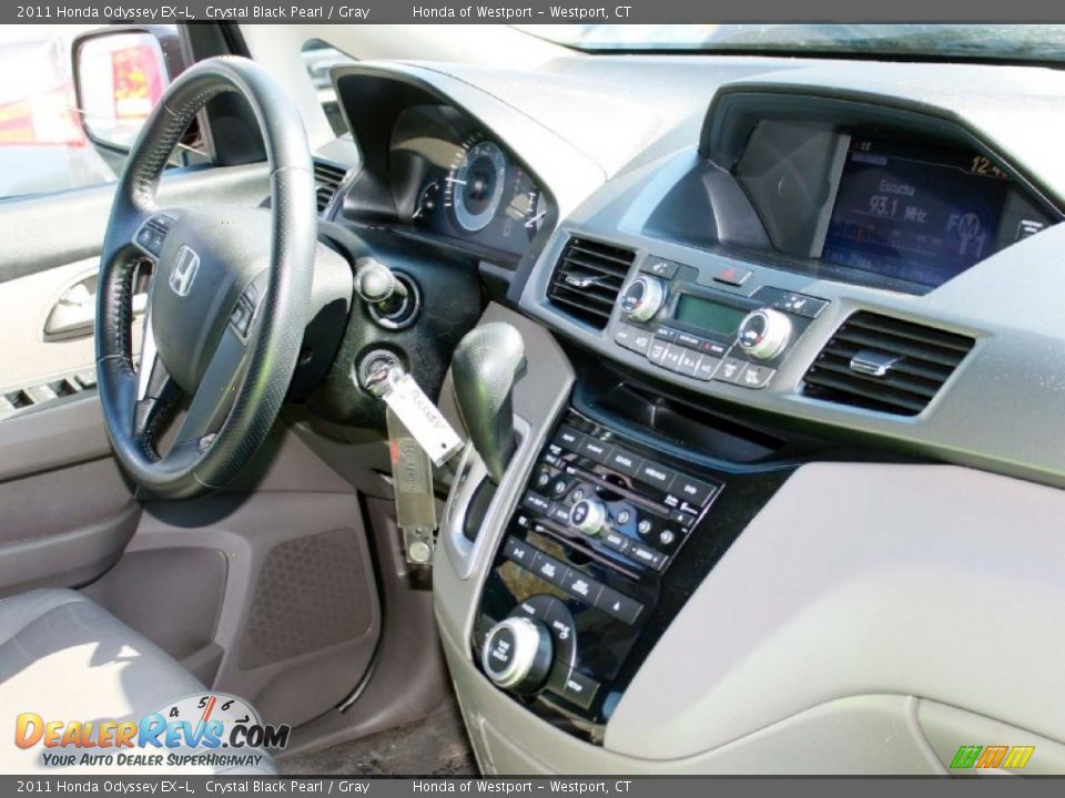 2011 Honda Odyssey EX-L Crystal Black Pearl / Gray Photo #9