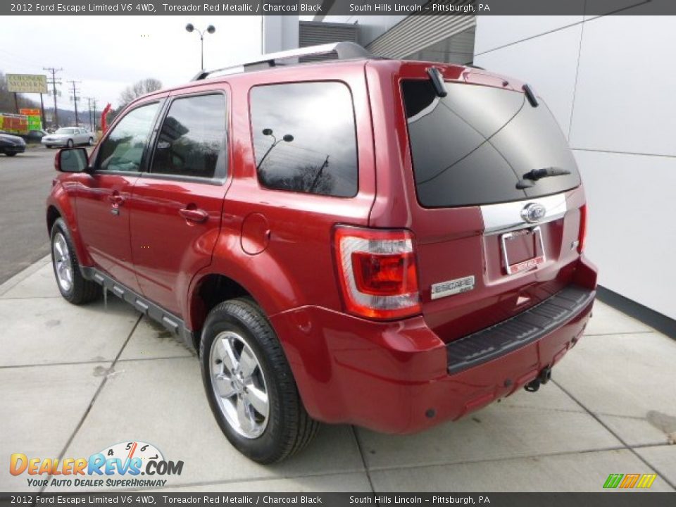 2012 Ford Escape Limited V6 4WD Toreador Red Metallic / Charcoal Black Photo #3
