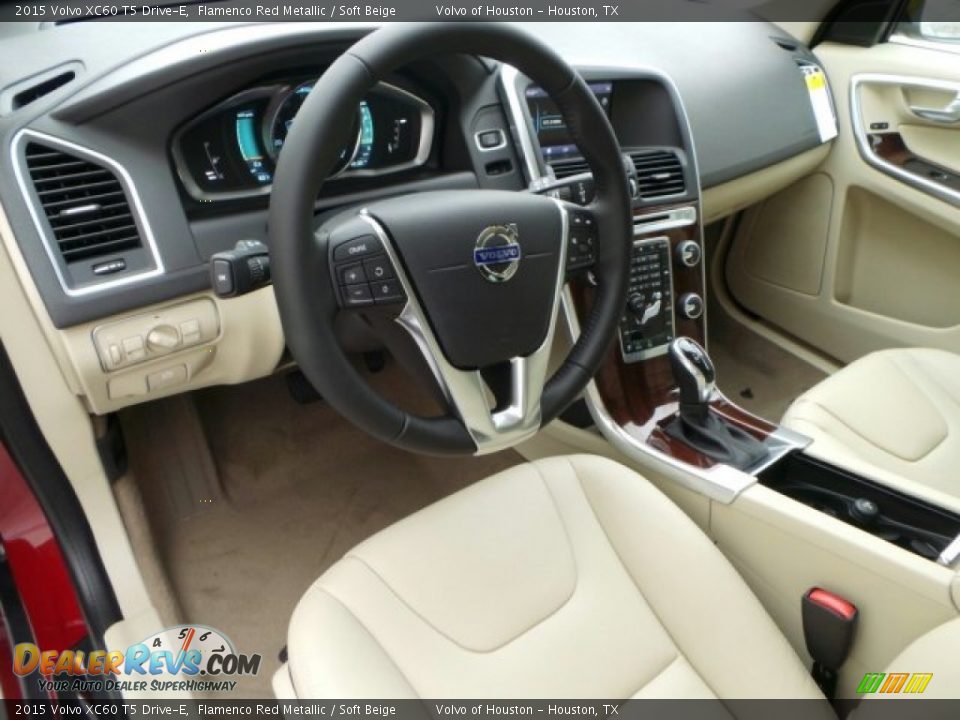 Soft Beige Interior - 2015 Volvo XC60 T5 Drive-E Photo #11