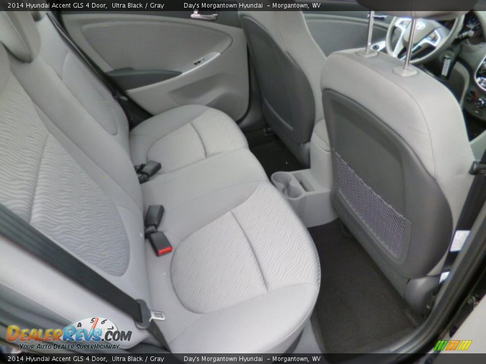 2014 Hyundai Accent GLS 4 Door Ultra Black / Gray Photo #12