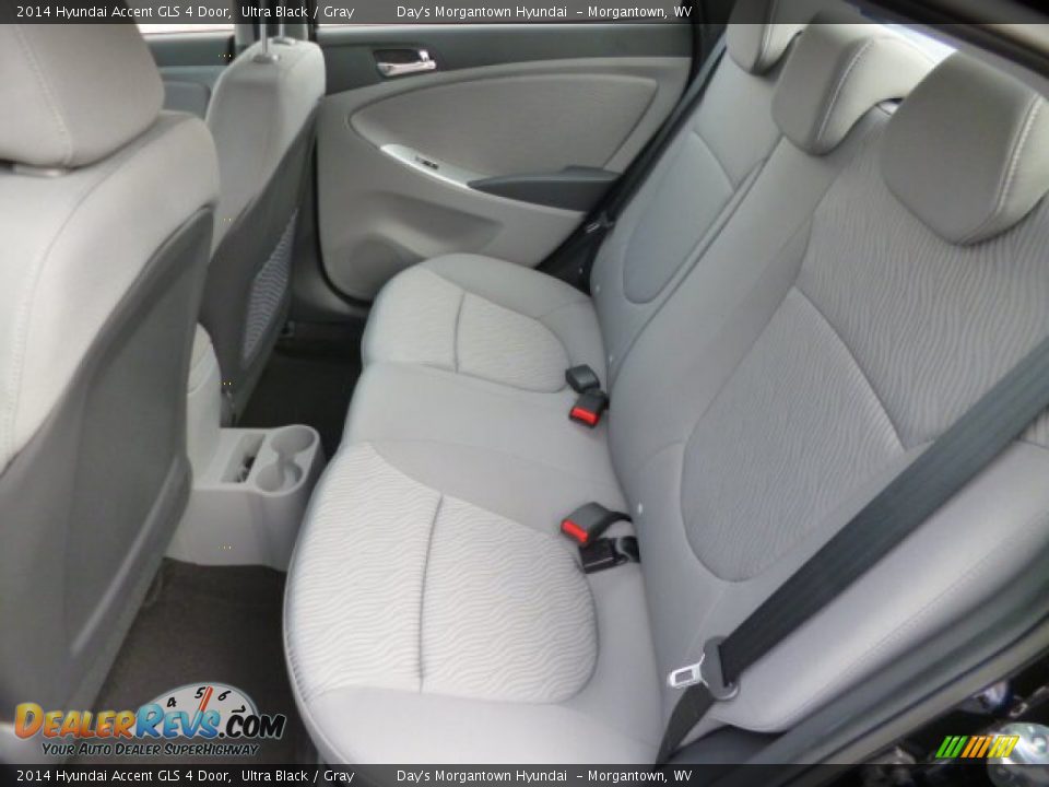 2014 Hyundai Accent GLS 4 Door Ultra Black / Gray Photo #13