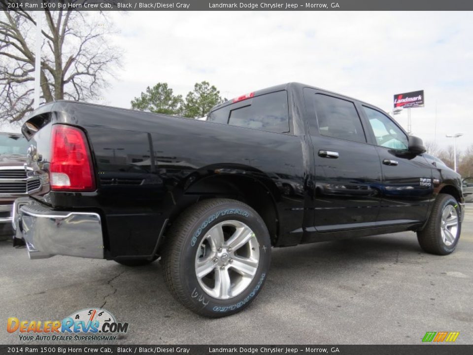 2014 Ram 1500 Big Horn Crew Cab Black / Black/Diesel Gray Photo #3