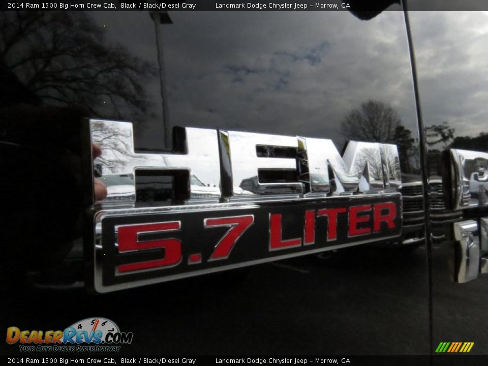 2014 Ram 1500 Big Horn Crew Cab Black / Black/Diesel Gray Photo #6