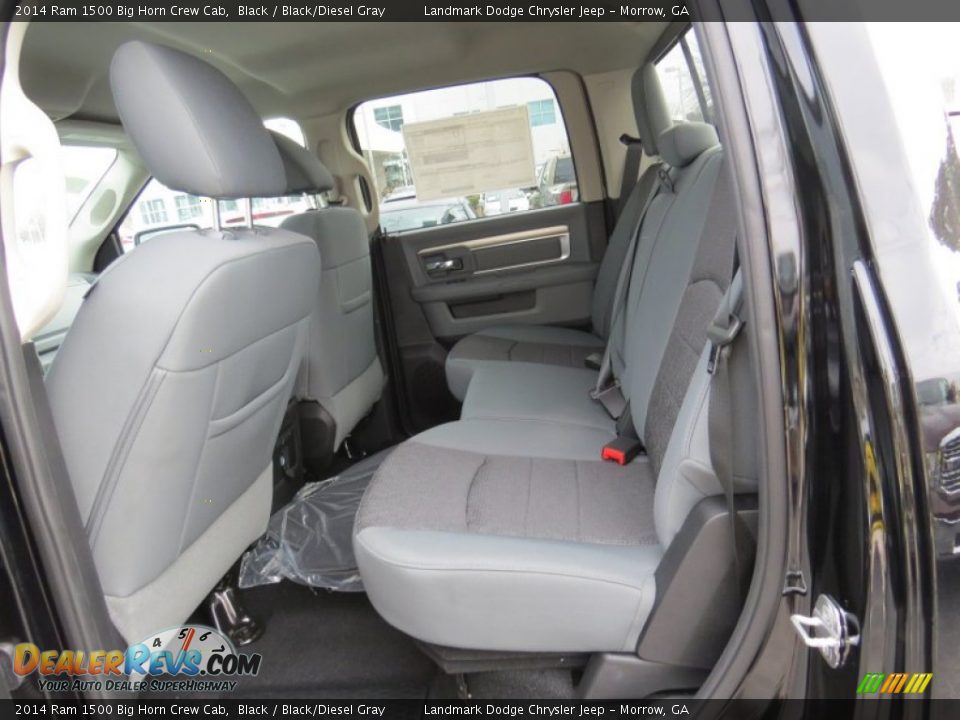 2014 Ram 1500 Big Horn Crew Cab Black / Black/Diesel Gray Photo #8
