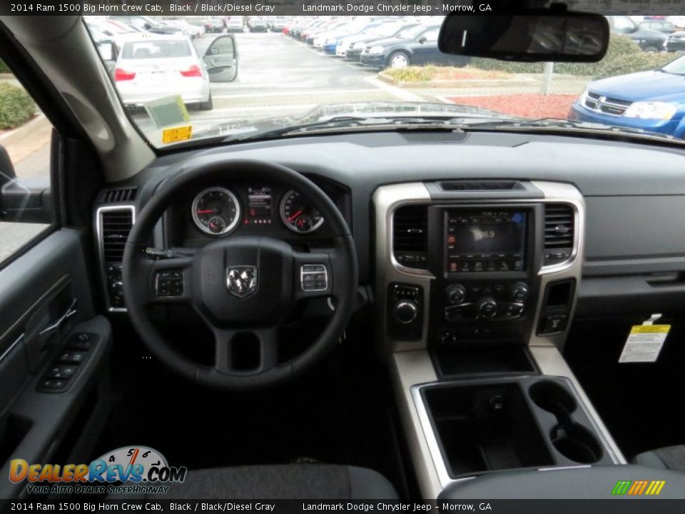 2014 Ram 1500 Big Horn Crew Cab Black / Black/Diesel Gray Photo #9