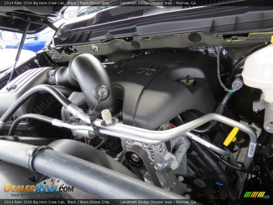 2014 Ram 1500 Big Horn Crew Cab Black / Black/Diesel Gray Photo #10