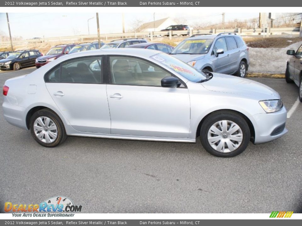 2012 Volkswagen Jetta S Sedan Reflex Silver Metallic / Titan Black Photo #4