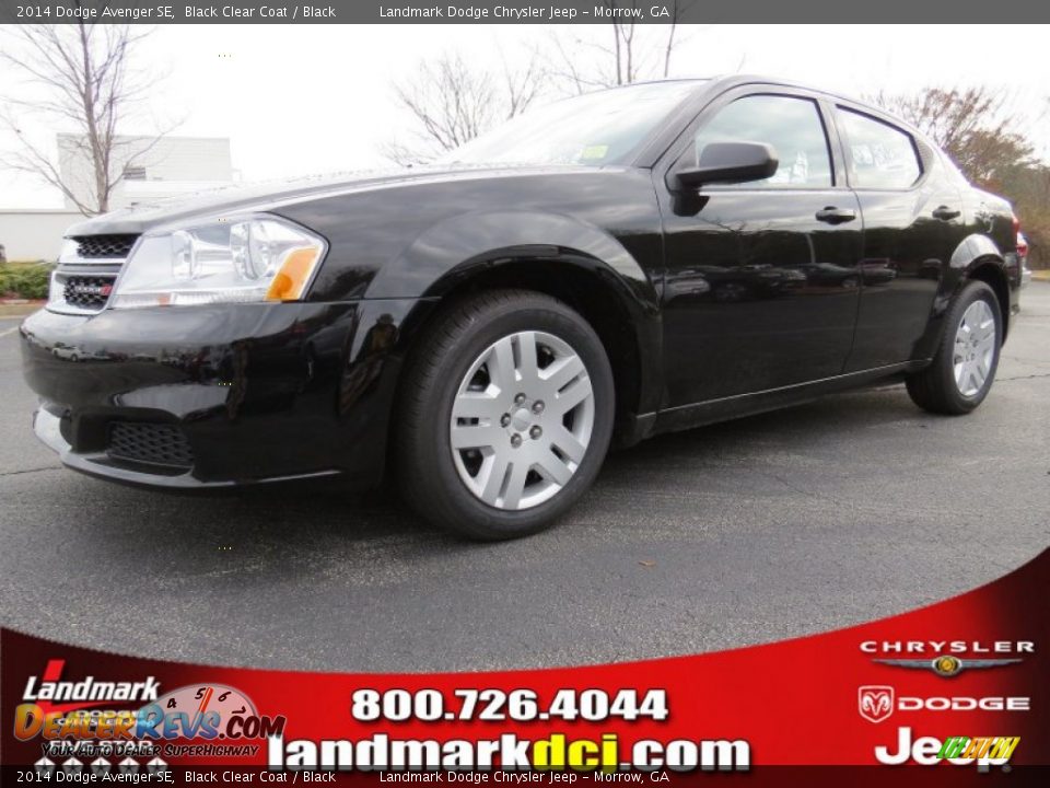 2014 Dodge Avenger SE Black Clear Coat / Black Photo #1