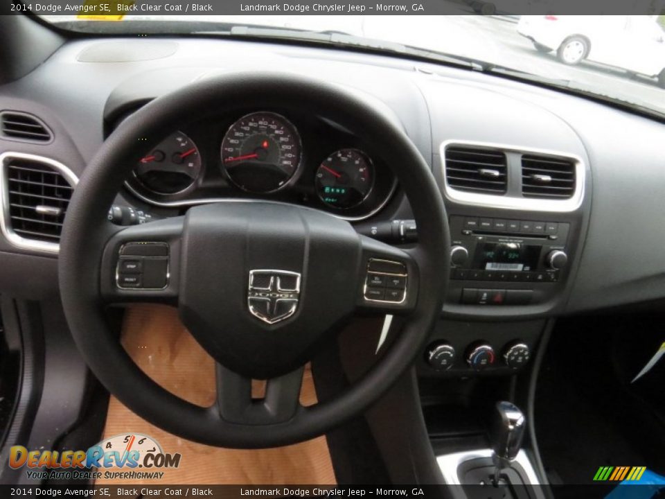 2014 Dodge Avenger SE Black Clear Coat / Black Photo #7