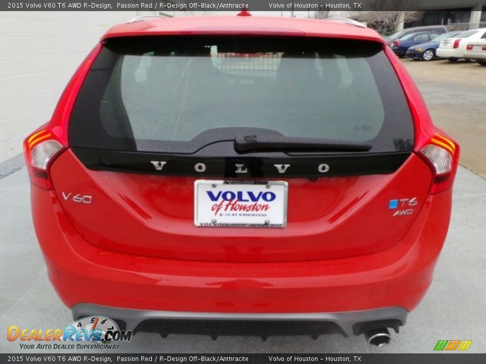 2015 Volvo V60 T6 AWD R-Design Passion Red / R-Design Off-Black/Anthracite Photo #5