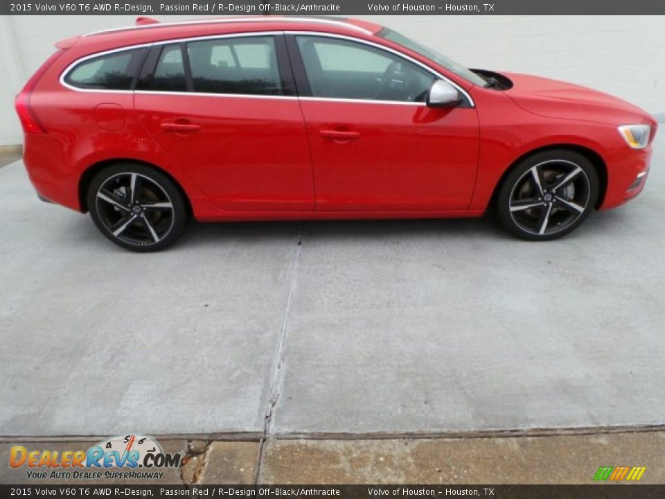 2015 Volvo V60 T6 AWD R-Design Passion Red / R-Design Off-Black/Anthracite Photo #7