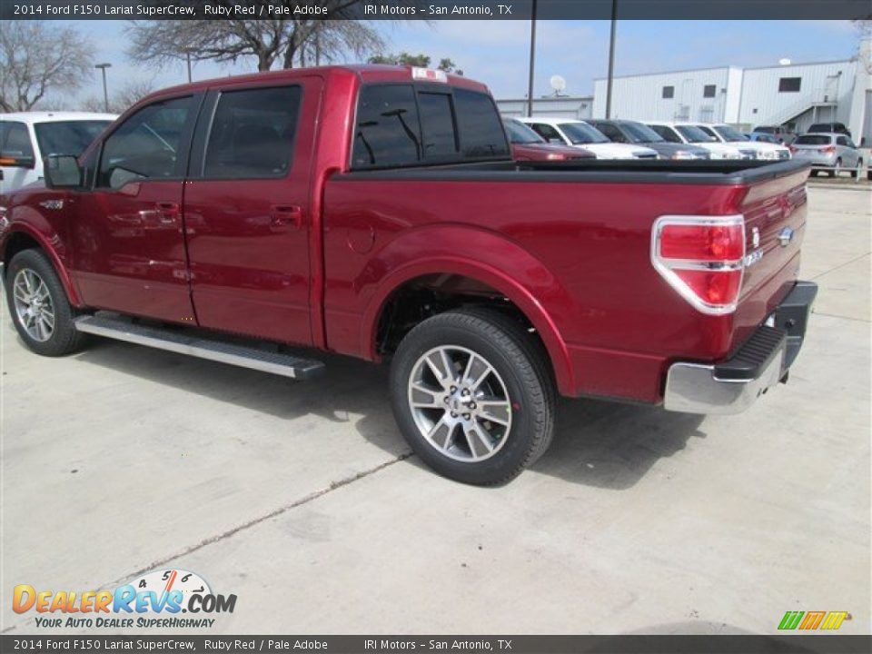 2014 Ford F150 Lariat SuperCrew Ruby Red / Pale Adobe Photo #4