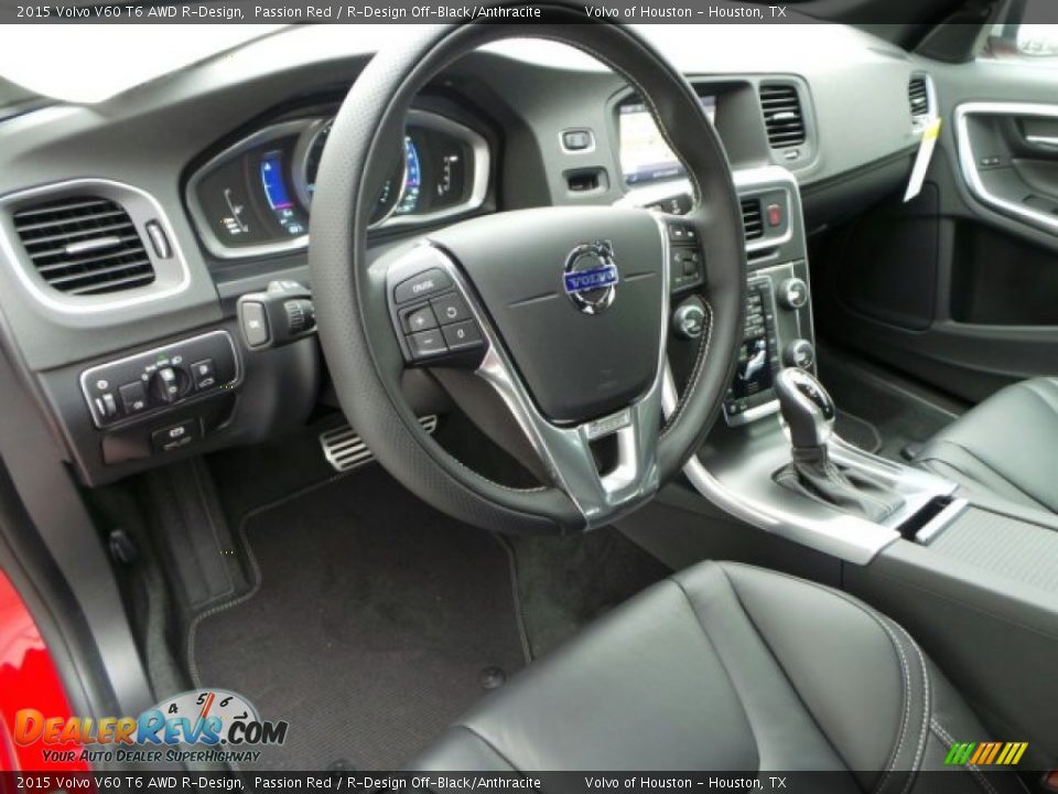 R-Design Off-Black/Anthracite Interior - 2015 Volvo V60 T6 AWD R-Design Photo #10