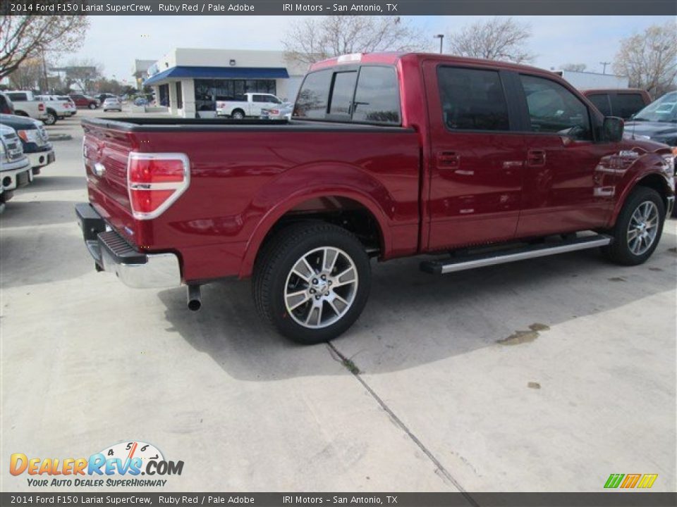 2014 Ford F150 Lariat SuperCrew Ruby Red / Pale Adobe Photo #6