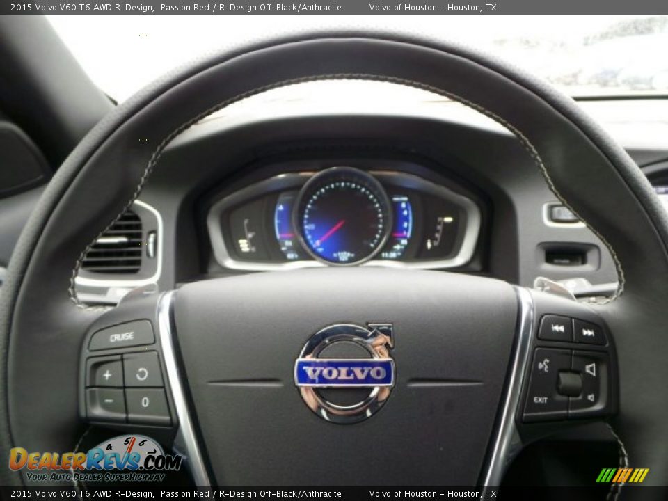 2015 Volvo V60 T6 AWD R-Design Steering Wheel Photo #22