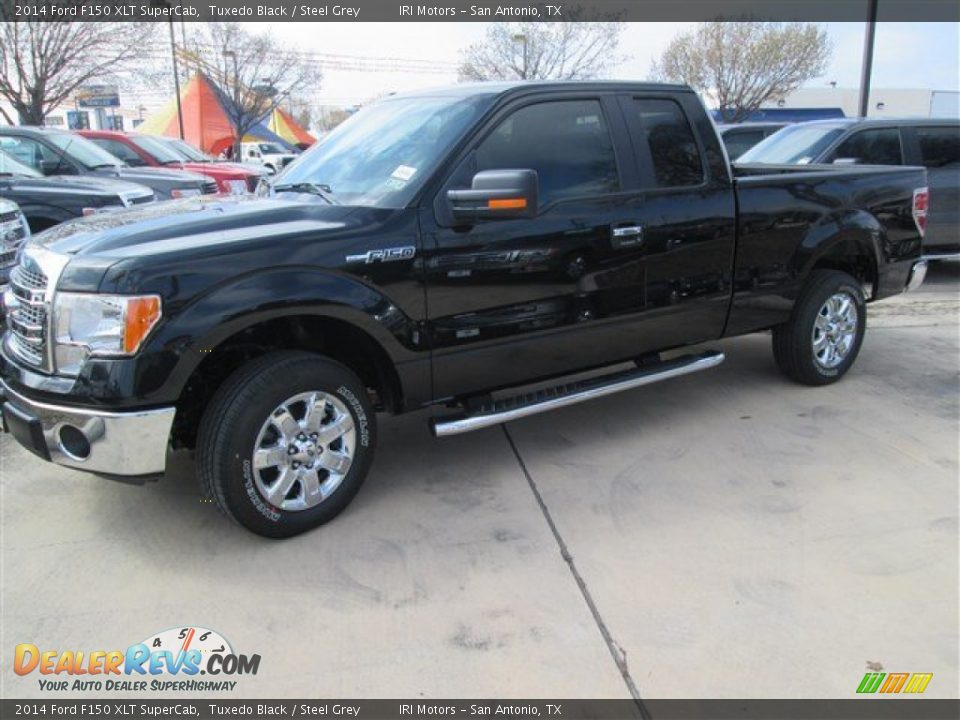 2014 Ford F150 XLT SuperCab Tuxedo Black / Steel Grey Photo #1