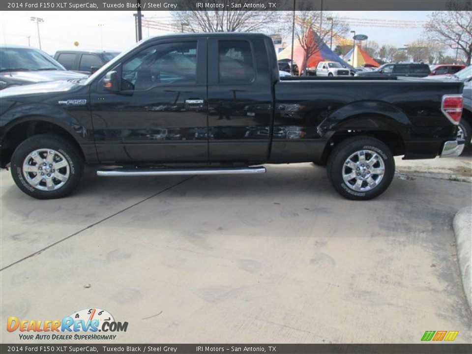 2014 Ford F150 XLT SuperCab Tuxedo Black / Steel Grey Photo #2