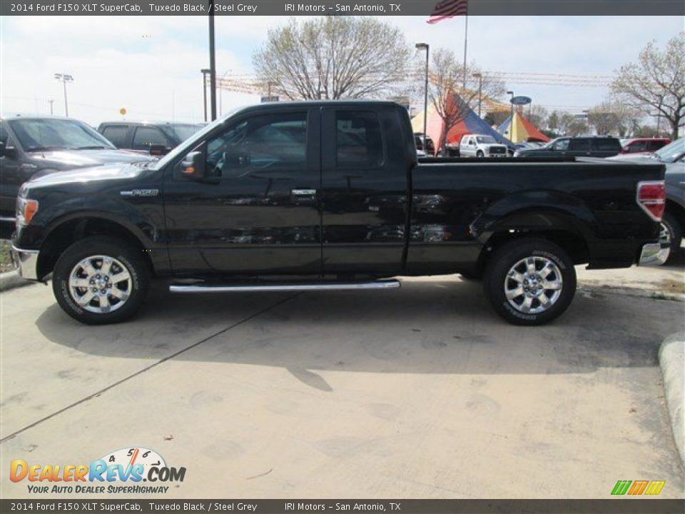 2014 Ford F150 XLT SuperCab Tuxedo Black / Steel Grey Photo #3