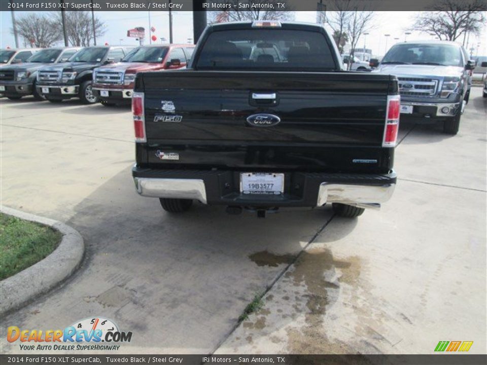 2014 Ford F150 XLT SuperCab Tuxedo Black / Steel Grey Photo #6