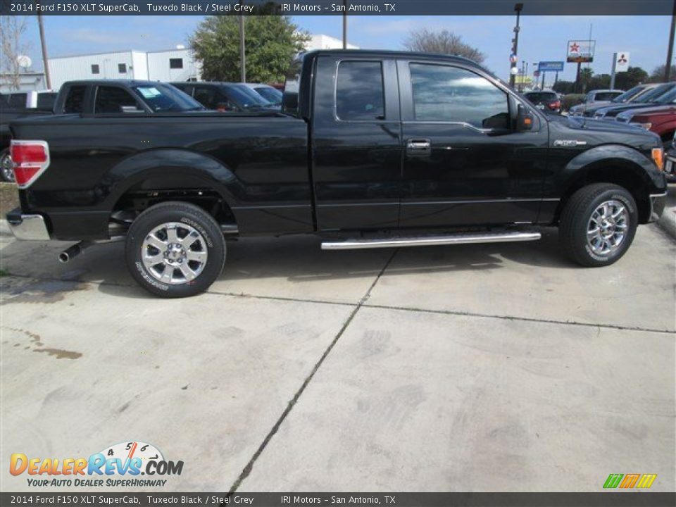 2014 Ford F150 XLT SuperCab Tuxedo Black / Steel Grey Photo #7
