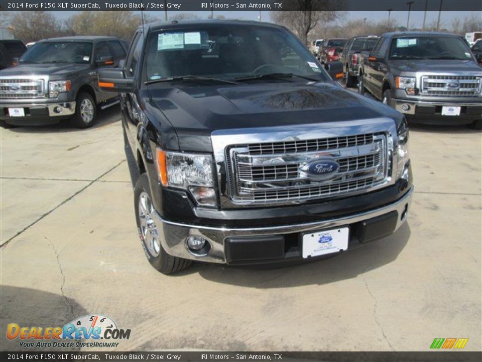 2014 Ford F150 XLT SuperCab Tuxedo Black / Steel Grey Photo #8