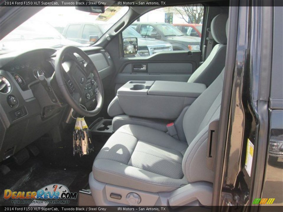 2014 Ford F150 XLT SuperCab Tuxedo Black / Steel Grey Photo #9