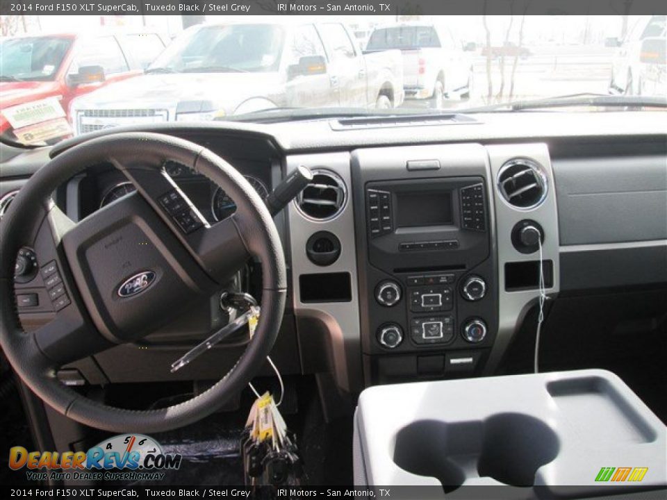 2014 Ford F150 XLT SuperCab Tuxedo Black / Steel Grey Photo #11