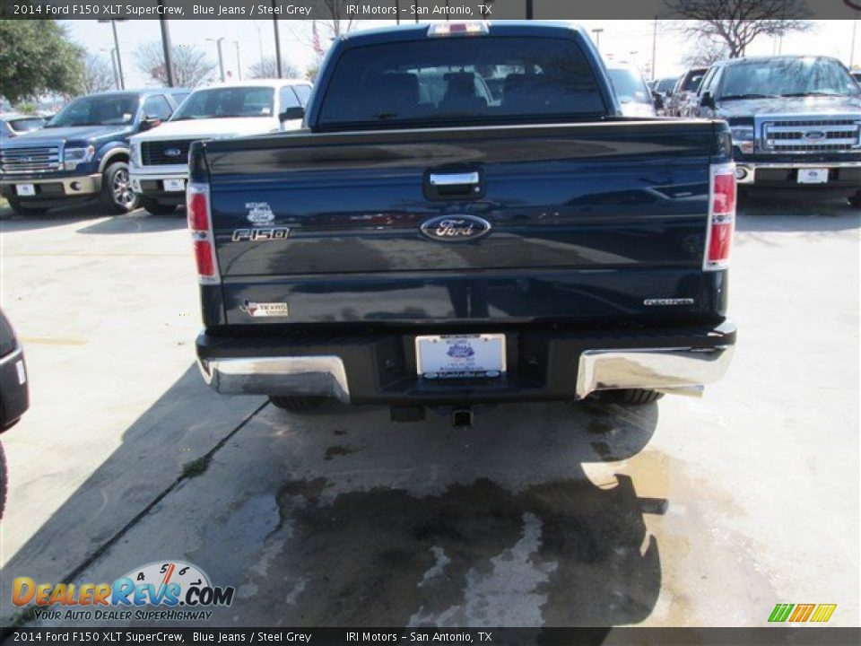 2014 Ford F150 XLT SuperCrew Blue Jeans / Steel Grey Photo #4