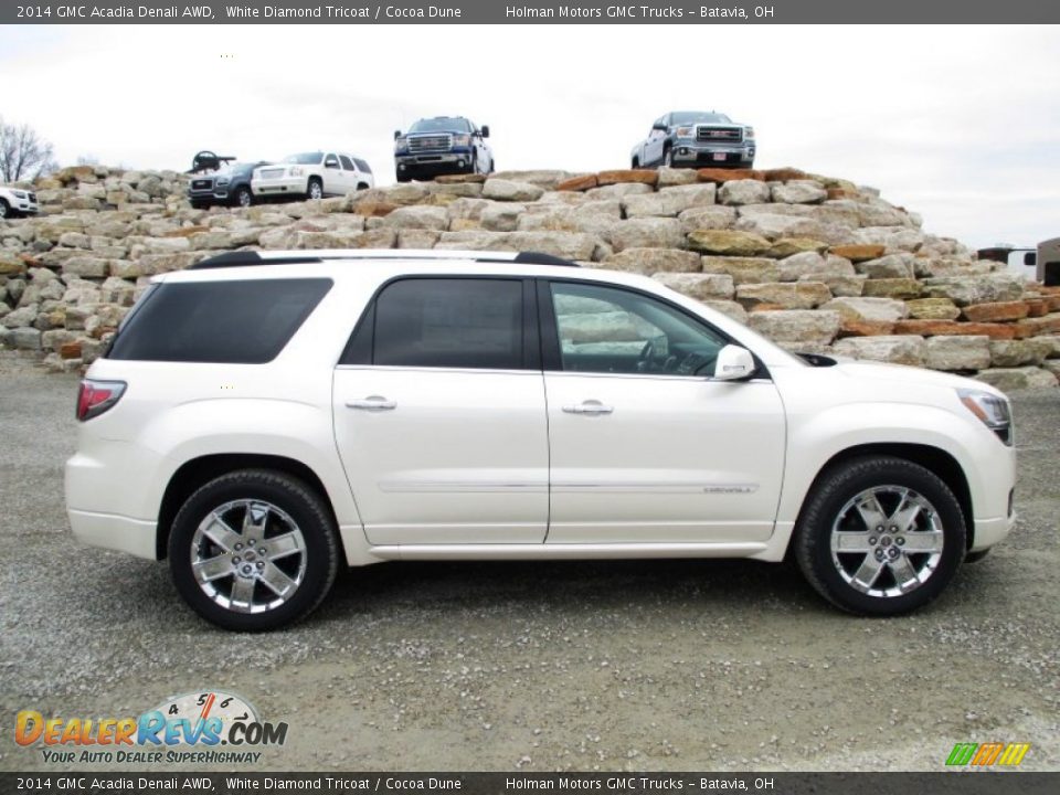 2014 GMC Acadia Denali AWD White Diamond Tricoat / Cocoa Dune Photo #1