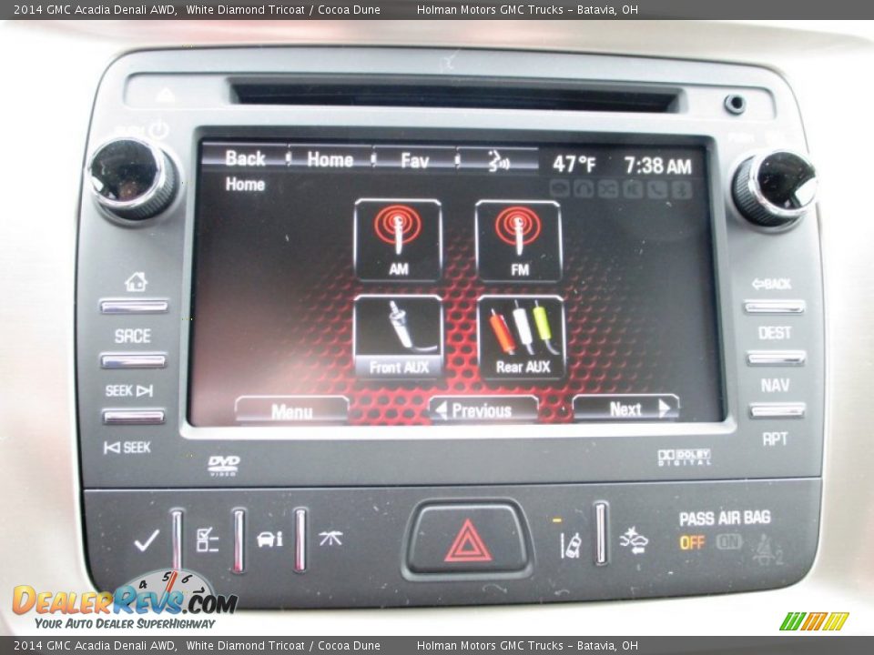 2014 GMC Acadia Denali AWD White Diamond Tricoat / Cocoa Dune Photo #11