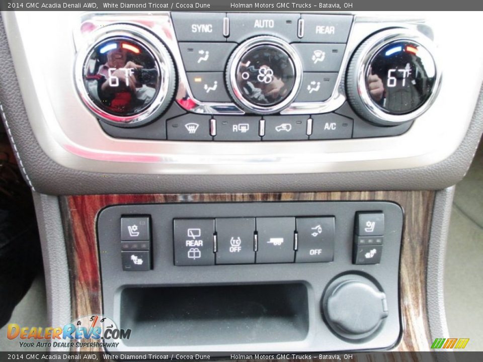 2014 GMC Acadia Denali AWD White Diamond Tricoat / Cocoa Dune Photo #14