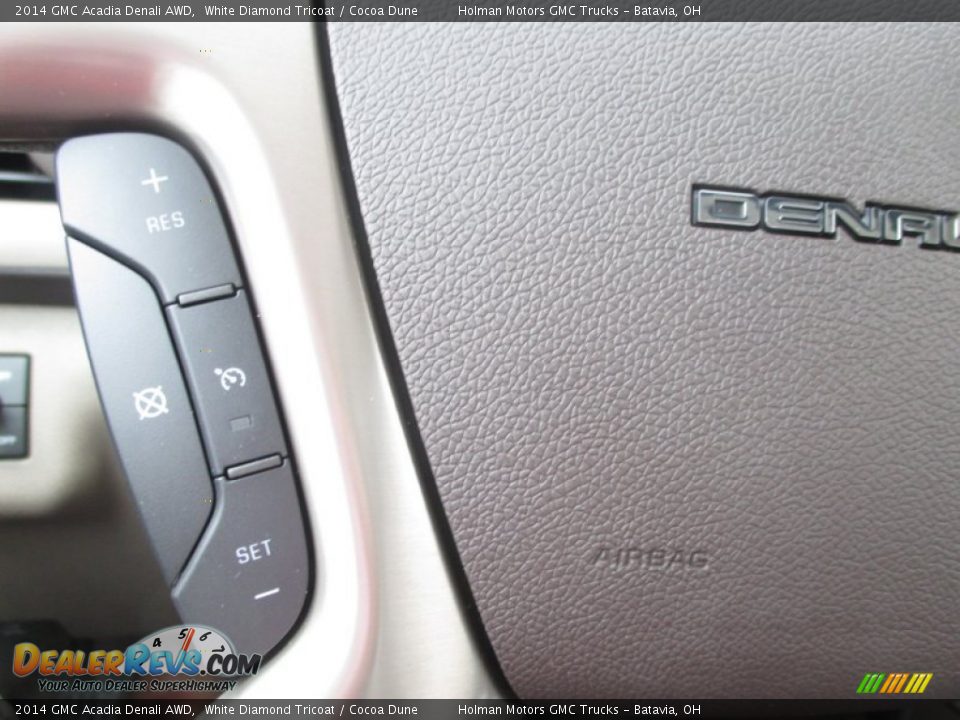 2014 GMC Acadia Denali AWD White Diamond Tricoat / Cocoa Dune Photo #18