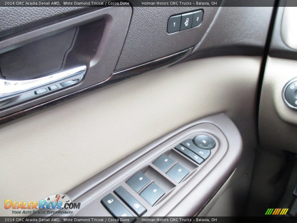 2014 GMC Acadia Denali AWD White Diamond Tricoat / Cocoa Dune Photo #20